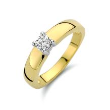 Gouden ring met zirkonia