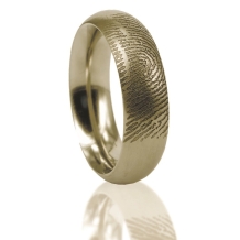 Gouden vingerafdruk ring bol 836