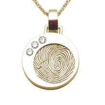 Gouden vingerafdruk hanger Twinkling