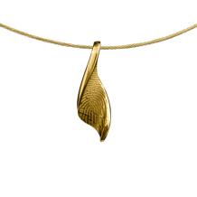 Gouden slanke design hanger met vingerafdruk