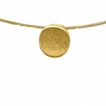 Gouden Ronde vingerafdruk hanger