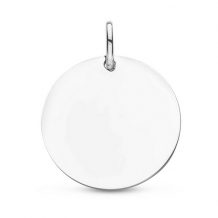 Hoogglans ronde zilveren hanger 18mm