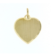 Ketting hanger hart 17x18mm Goud