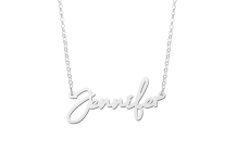 Zilveren naamketting Jennifer