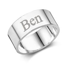 Brede stalen ring