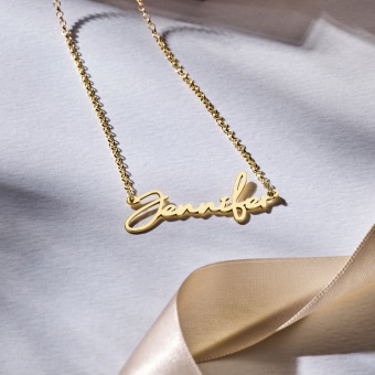 Vergulde naamketting Jennifer Names4ever