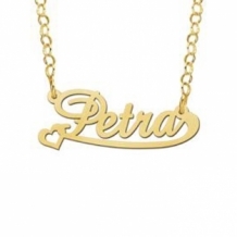 Vergulde naamketting Petra