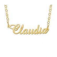 Vergulde naamketting Claudia