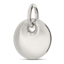 Ronde ashanger witgoud 28mm