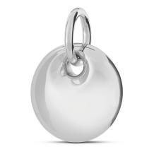 Ronde ashanger Zilver 28mm