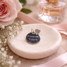 Zilveren hanger met hartje sfeerbeeld