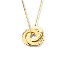 Gouden meervoudige cirkels familiehanger 