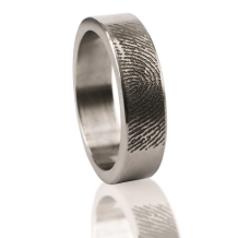 RVS ring met vingerafdruk 792