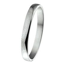 RVS scharnier armband met vingerafdruk