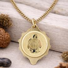 Talisman SOS hanger met Sterrenbeeld Waterman verguld RVS