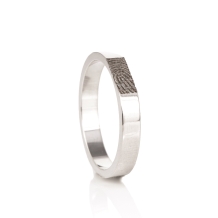 Vingerafdruk ring zilver
