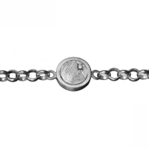 Vingerafdruk armband zilver met zirkonia