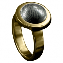 Vingerafdruk ring goud met steen 811