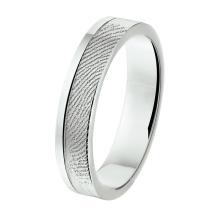 Zilveren ring met vingerafdruk