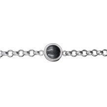 Zilveren armband met afdruk op hematiet