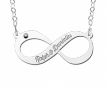 zilveren hanger infinity met naam