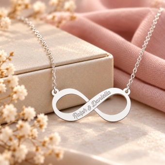 Zilveren hanger infinity