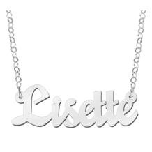 Zilveren naamketting Lisette