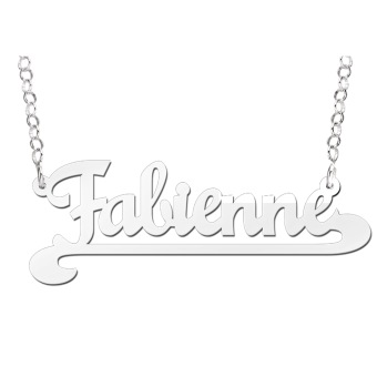 Zilveren naamketting Fabienne