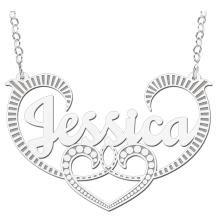 Zilveren naamketting Jessica