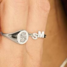 Zilveren letter ring Names4ever