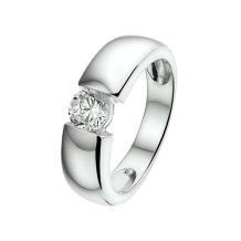 Zilveren ring met 5mm zirkonia