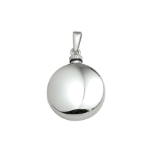 Zilveren ronde urnhanger