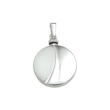 Zilveren ronde urnhanger mat-hoogglans
