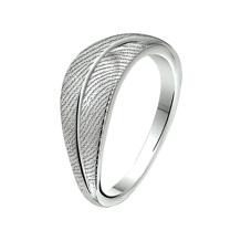 Zilveren vingerafdruk ring organisch