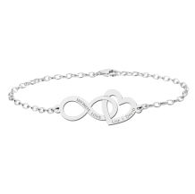 Zilveren armband met infinity en hartje