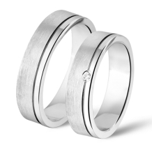 Zilveren vriendschapsringen mat glanzend met zirkonia