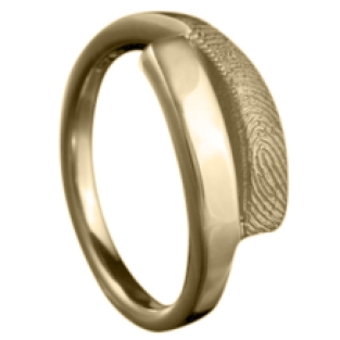Gouden vingerafdruk omslagring 7,5mm