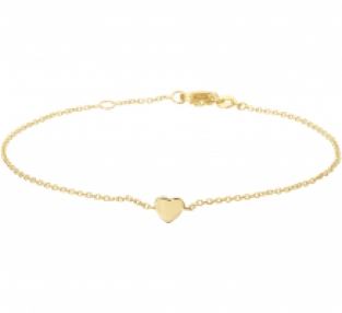 Geelgouden dames armbandje met hartje