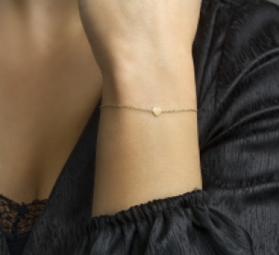 Geelgouden dames armbandje met hartje