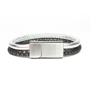 Lederen armband met tekst
