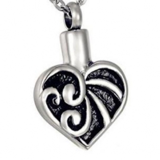 RVS ashanger hart met krul