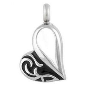 RVS ashanger hart zwart-wit