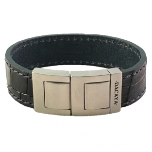 Dacaya armband Maxtor Croco Blauw