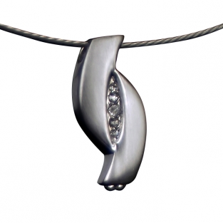 Ashanger design met 5 zirkonia's