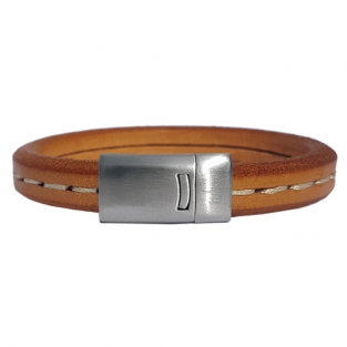 Bruine armband met stiksel Taboo cas