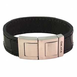 Dacaya armband Maxtor Croco zwart