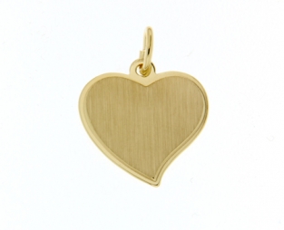 Gouden hanger hart 15mm