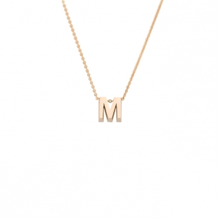 Initial ketting geelgoud