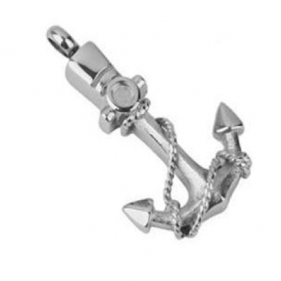 RVS ashanger anker met touw