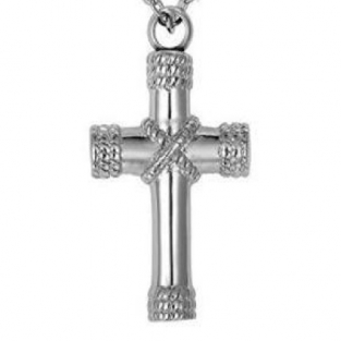 RVS ashanger kruis met touw